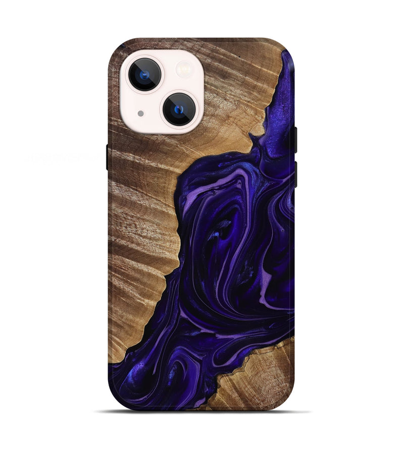 iPhone 13 Wood Live Edge Phone Case - Milana (Purple, 817831)