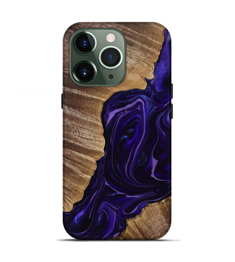 iPhone 13 Pro Wood Live Edge Phone Case - Milana (Purple, 817831)