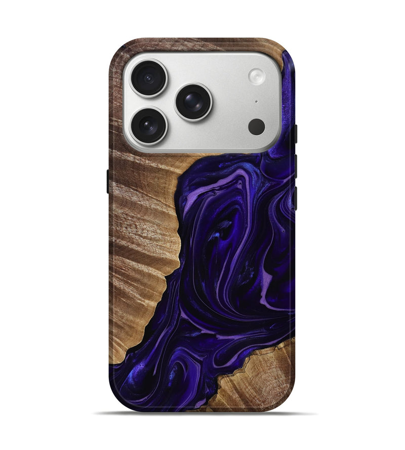 iPhone 17 Pro Wood Live Edge Phone Case - Milana (Purple, 817831)