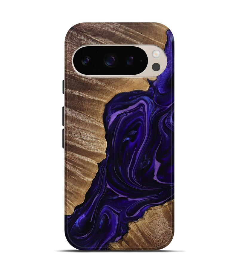 Pixel 9 Pro Wood Live Edge Phone Case - Milana (Purple, 817831)