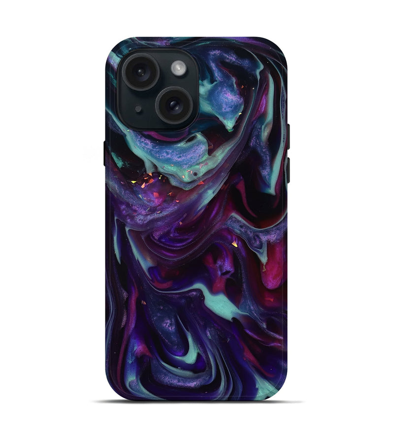 iPhone 15 ResinArt Live Edge Phone Case - Kohen (Purple, 817834)