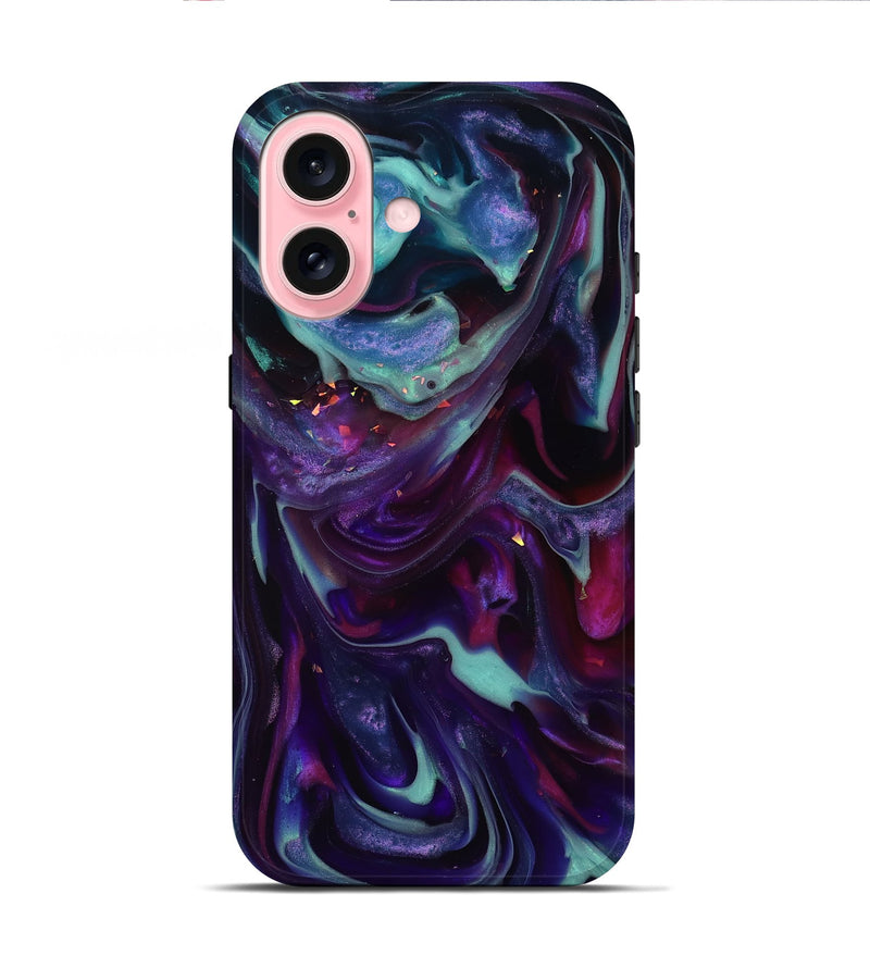 iPhone 16 ResinArt Live Edge Phone Case - Kohen (Purple, 817834)