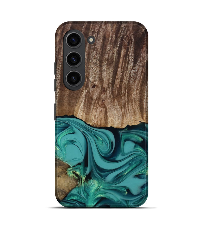 Galaxy S23 Wood Live Edge Phone Case - Braxton (Green, 817837)