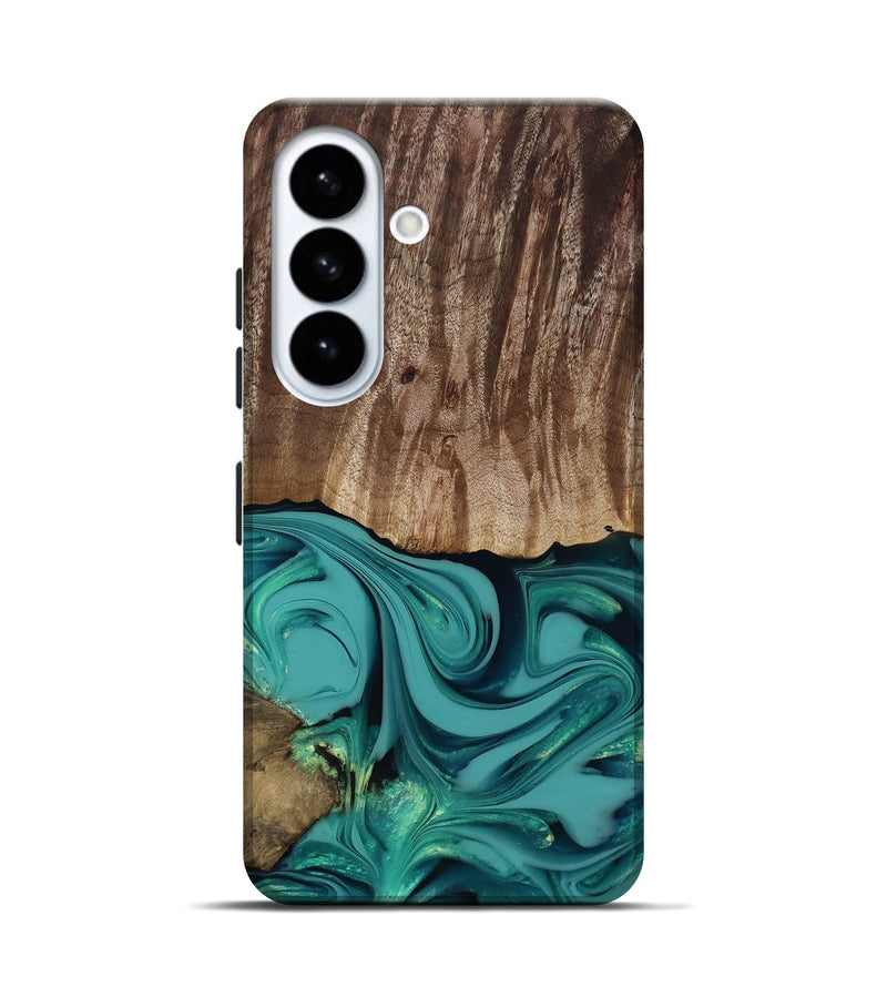 Galaxy S26 Wood Live Edge Phone Case - Braxton (Green, 817837)