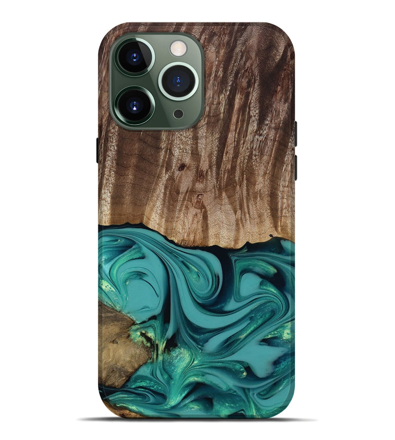 iPhone 13 Pro Max Wood Live Edge Phone Case - Braxton (Green, 817837)