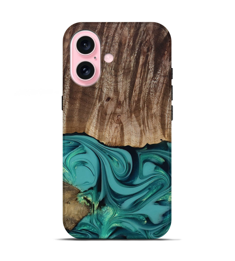 iPhone 17 Wood Live Edge Phone Case - Braxton (Green, 817837)