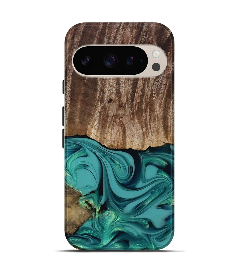 Pixel 9 Wood Live Edge Phone Case - Braxton (Green, 817837)