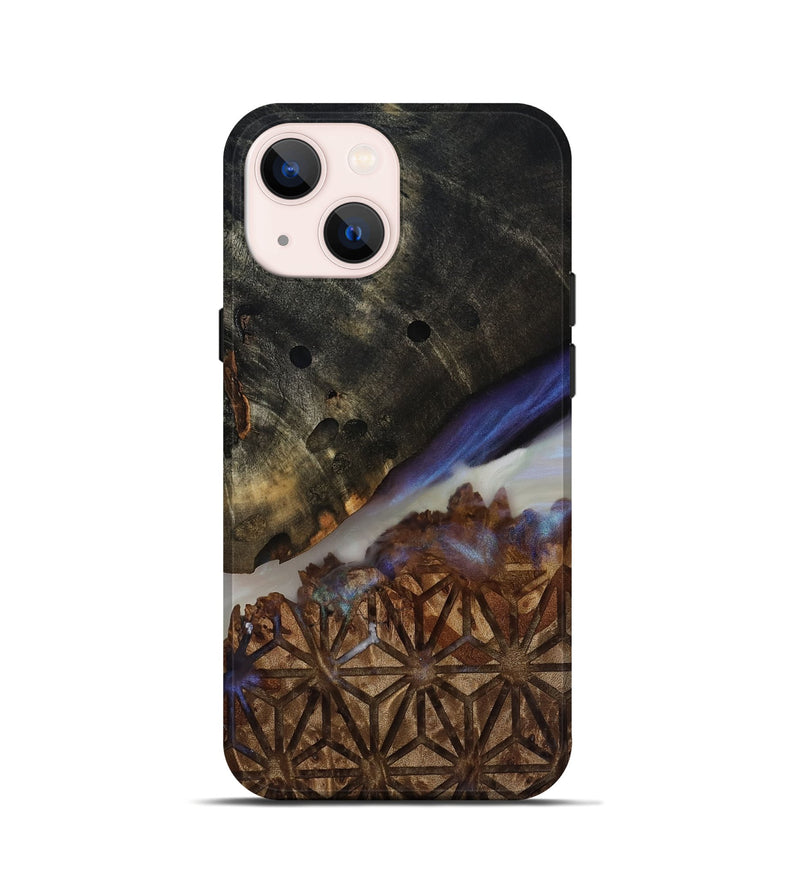 iPhone 13 mini Wood Live Edge Phone Case - Kyrie (Clear, 817838)