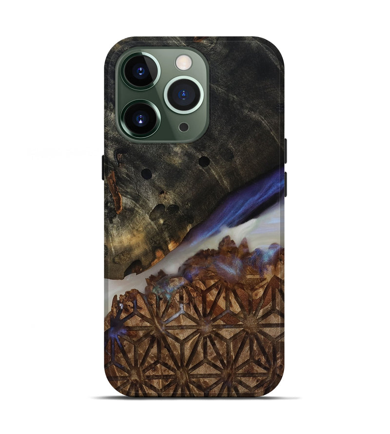 iPhone 13 Pro Wood Live Edge Phone Case - Kyrie (Clear, 817838)