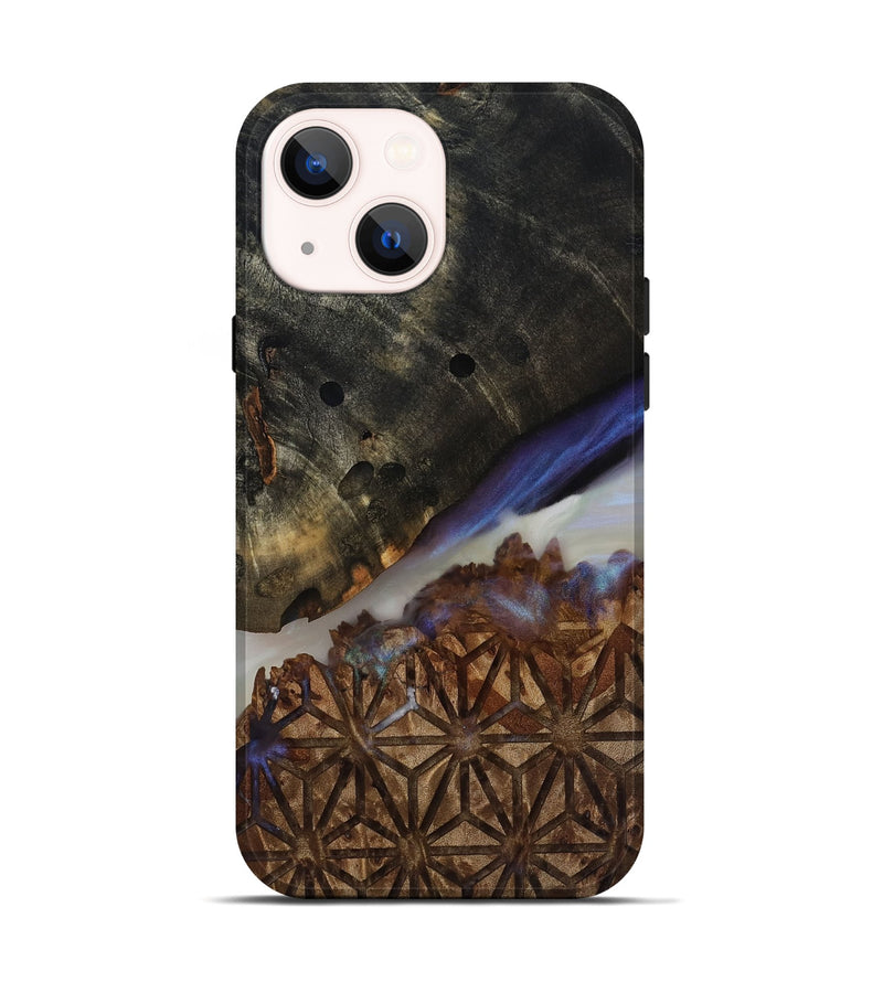 iPhone 14 Wood Live Edge Phone Case - Kyrie (Clear, 817838)
