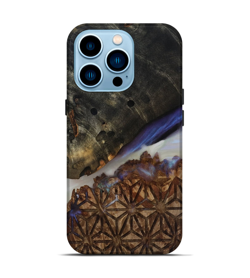 iPhone 14 Pro Wood Live Edge Phone Case - Kyrie (Clear, 817838)