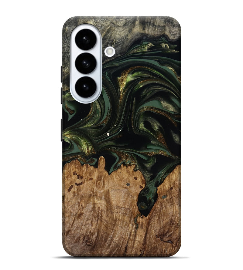 Galaxy S26 Plus Wood Live Edge Phone Case - Shreya (Green, 817841)