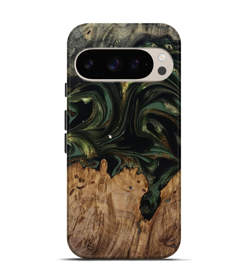 Pixel 10 Wood Live Edge Phone Case - Shreya (Green, 817841)