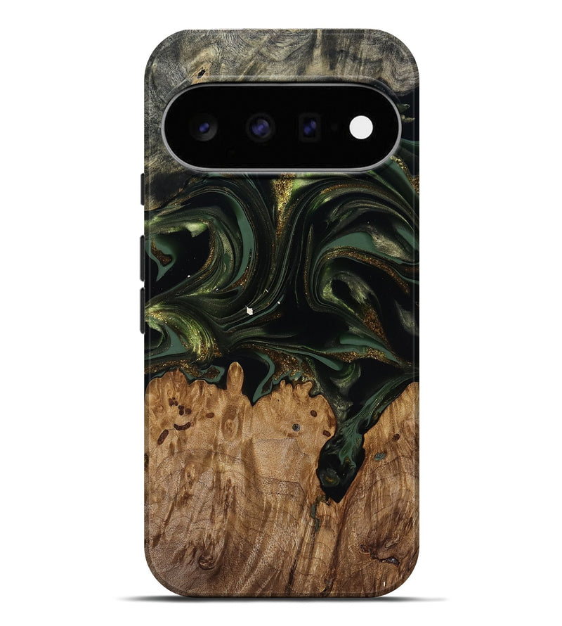 Pixel 11 Pro XL Wood Live Edge Phone Case - Shreya (Green, 817841)