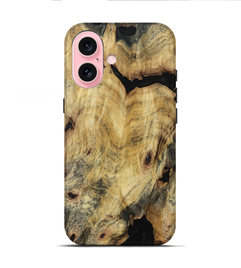 iPhone 16 Wood Live Edge Phone Case - Thomas (Wood Burl, 817852)