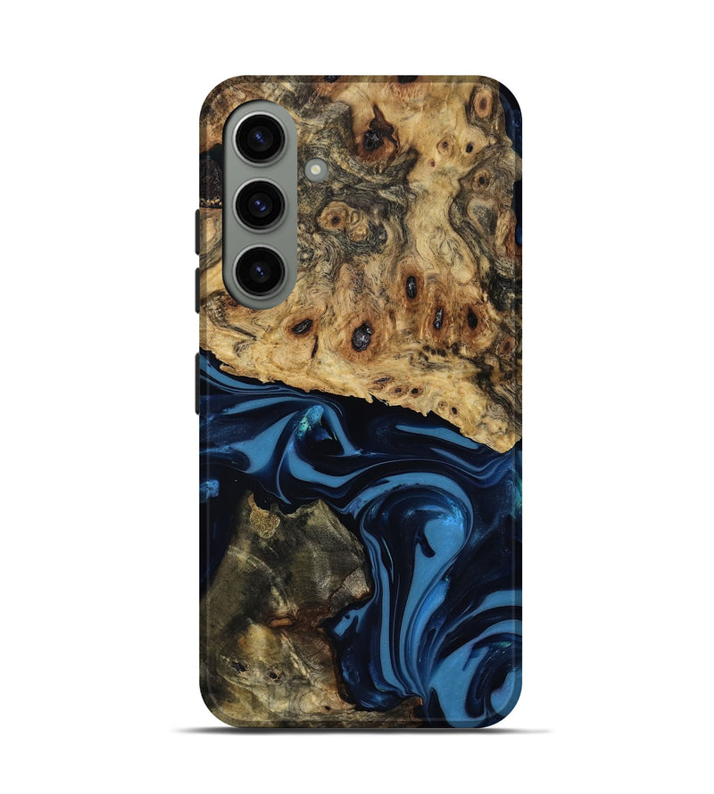 Galaxy S24 Wood Live Edge Phone Case - Shonda (Blue, 817853)