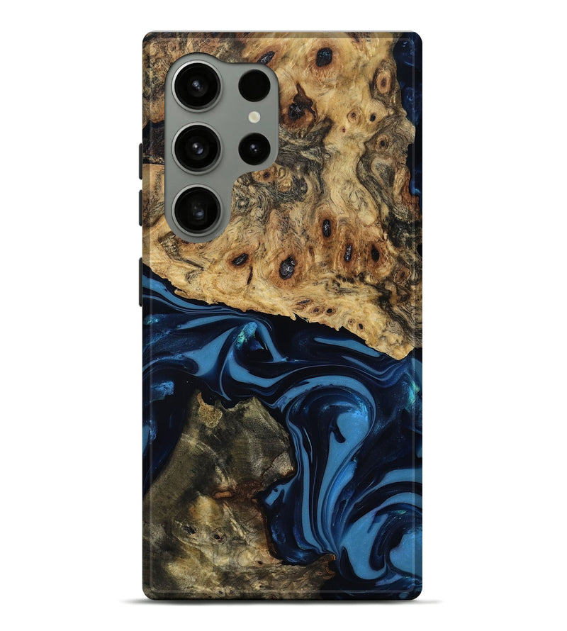 Galaxy S24 Ultra Wood Live Edge Phone Case - Shonda (Blue, 817853)