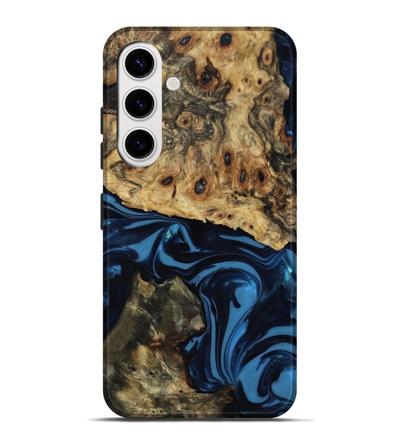Galaxy S25 Plus Wood Live Edge Phone Case - Shonda (Blue, 817853)