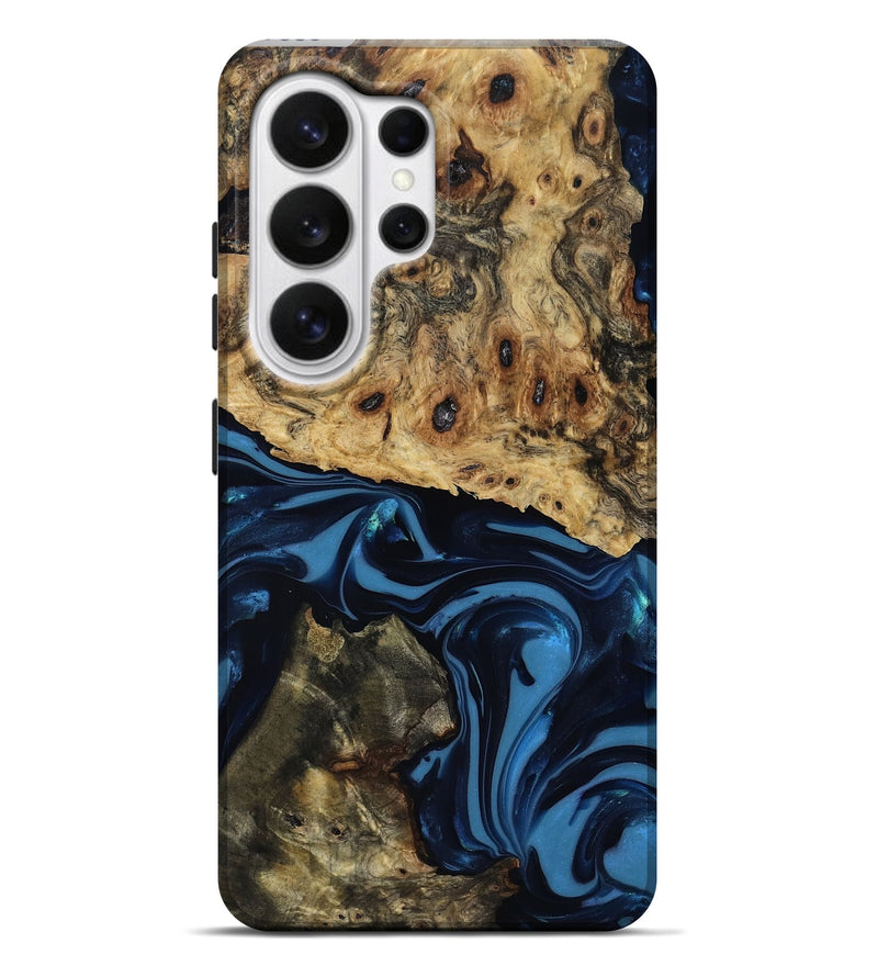 Galaxy S26 Ultra Wood Live Edge Phone Case - Shonda (Blue, 817853)