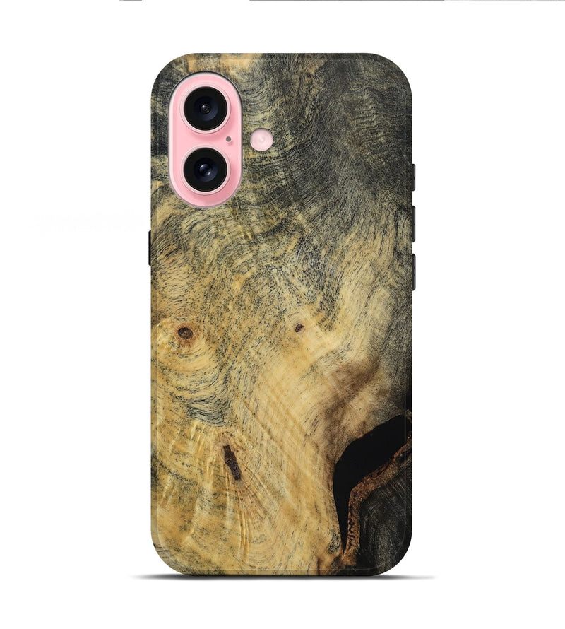 iPhone 16 Wood Live Edge Phone Case - Kyaire (Wood Burl, 817855)