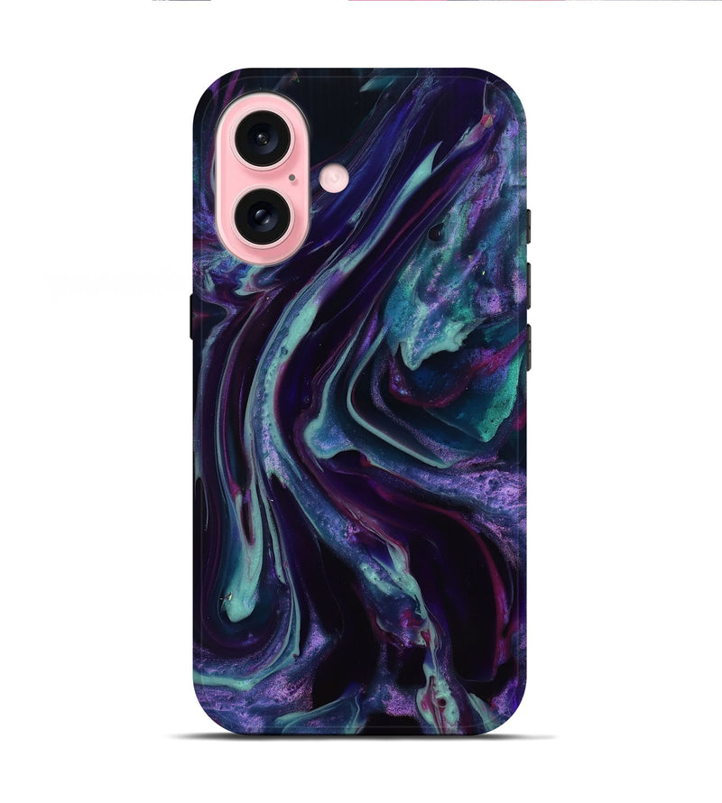 iPhone 16 ResinArt Live Edge Phone Case - Ainhoa (Purple, 817856)