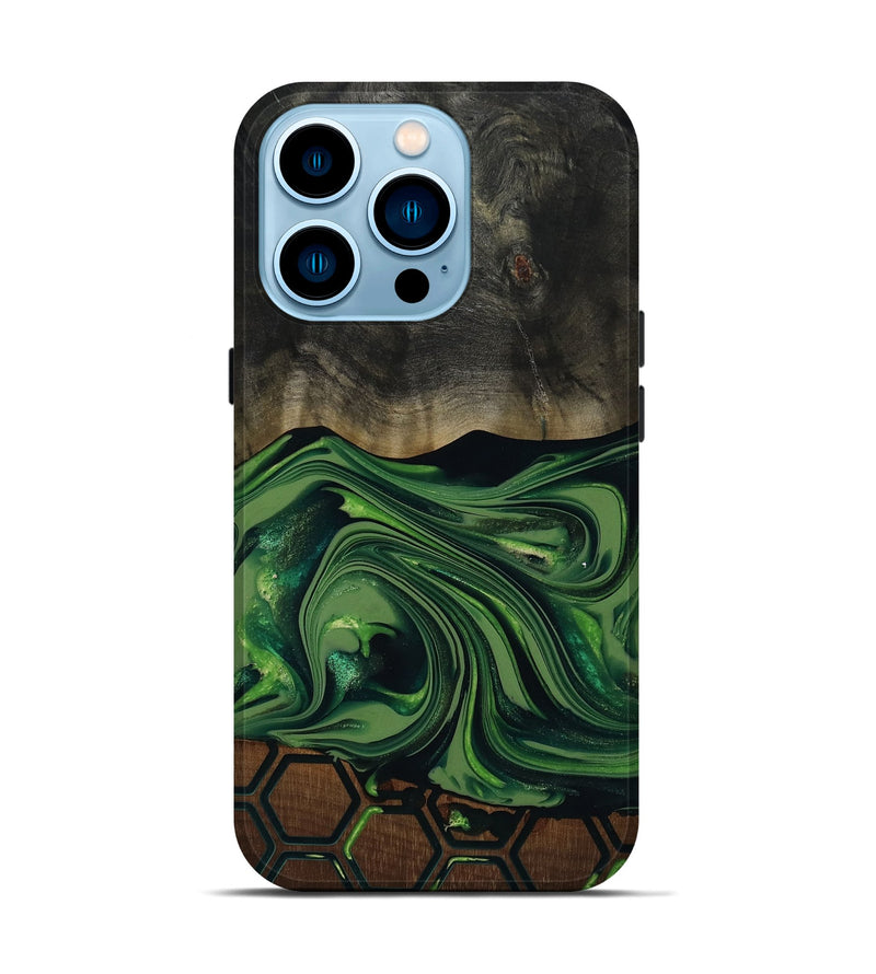iPhone 14 Pro Wood Live Edge Phone Case - Nicky (Pattern, 817858)