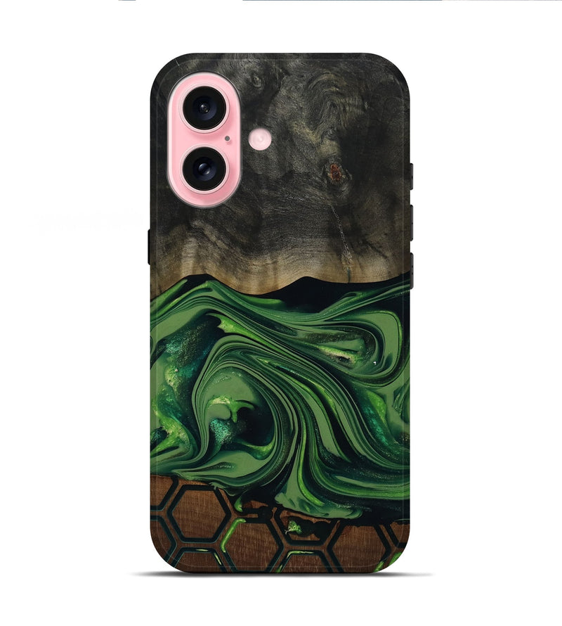 iPhone 16 Wood Live Edge Phone Case - Nicky (Pattern, 817858)