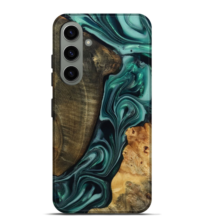 Galaxy S24 Plus Wood Live Edge Phone Case - Jared (Green, 817860)