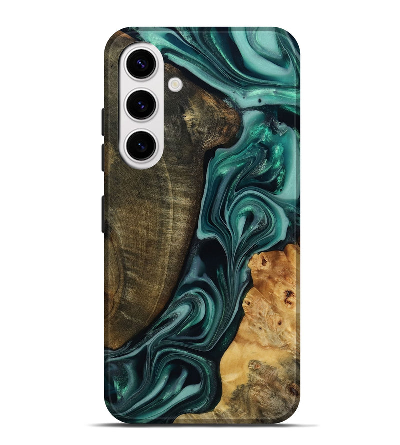 Galaxy S25 Plus Wood Live Edge Phone Case - Jared (Green, 817860)