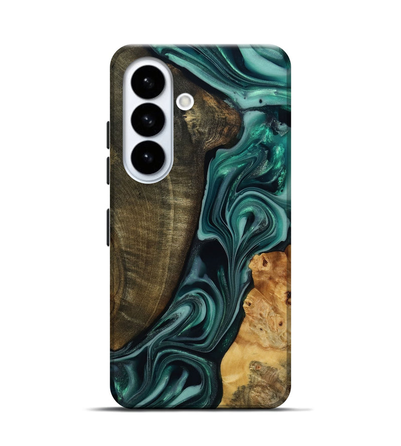 Galaxy S26 Wood Live Edge Phone Case - Jared (Green, 817860)
