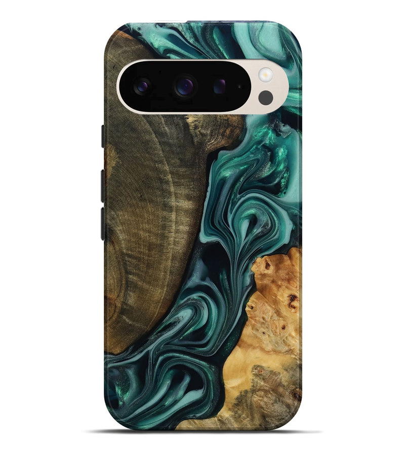 Pixel 10 Pro XL Wood Live Edge Phone Case - Jared (Green, 817860)