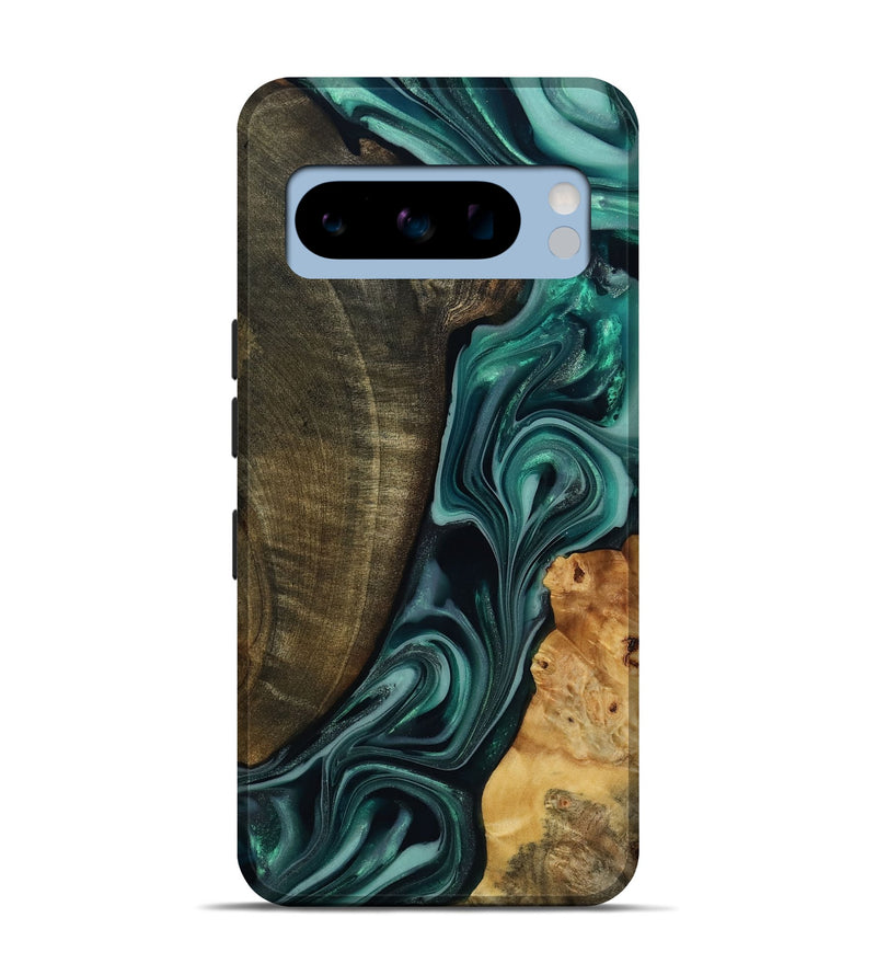 Pixel 8 Pro Wood Live Edge Phone Case - Jared (Green, 817860)