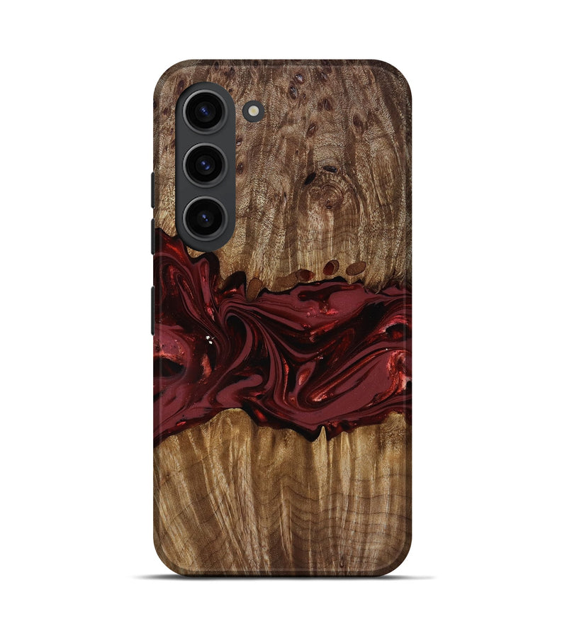 Galaxy S23 Wood Live Edge Phone Case - Tommie (Red, 817864)