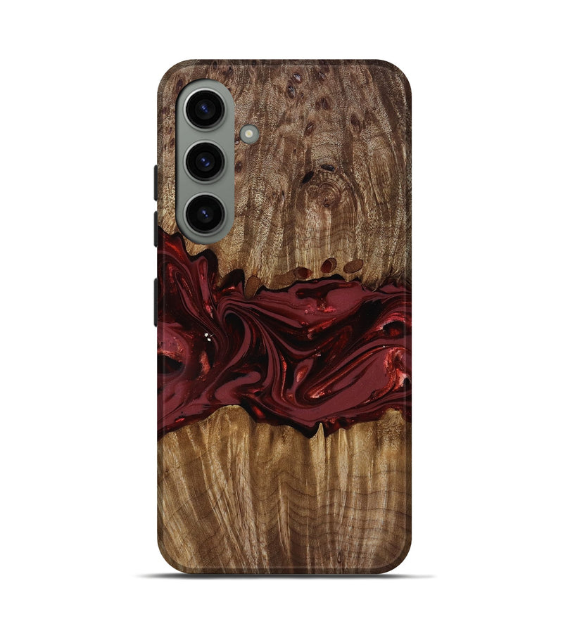 Galaxy S24 Wood Live Edge Phone Case - Tommie (Red, 817864)