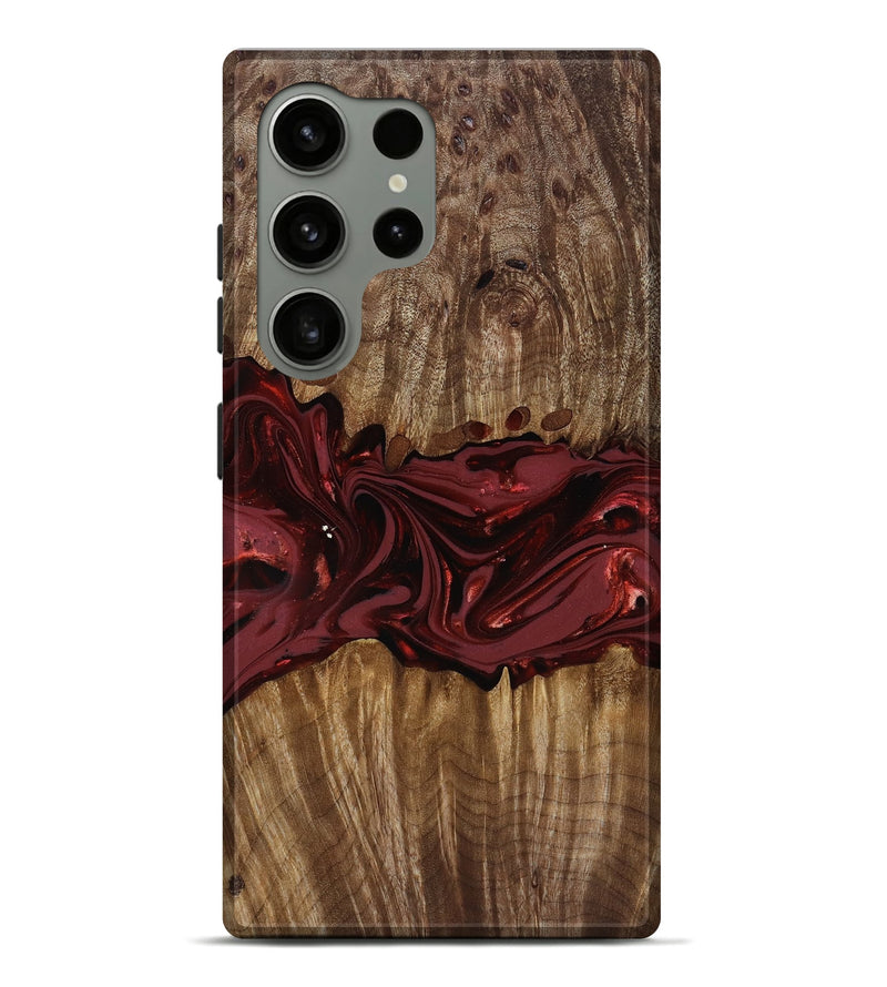Galaxy S24 Ultra Wood Live Edge Phone Case - Tommie (Red, 817864)