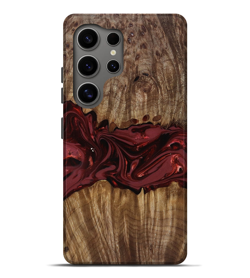 Galaxy S25 Ultra Wood Live Edge Phone Case - Tommie (Red, 817864)