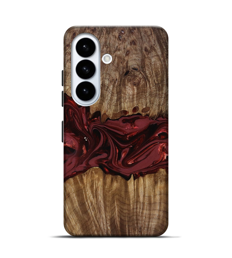 Galaxy S26 Wood Live Edge Phone Case - Tommie (Red, 817864)