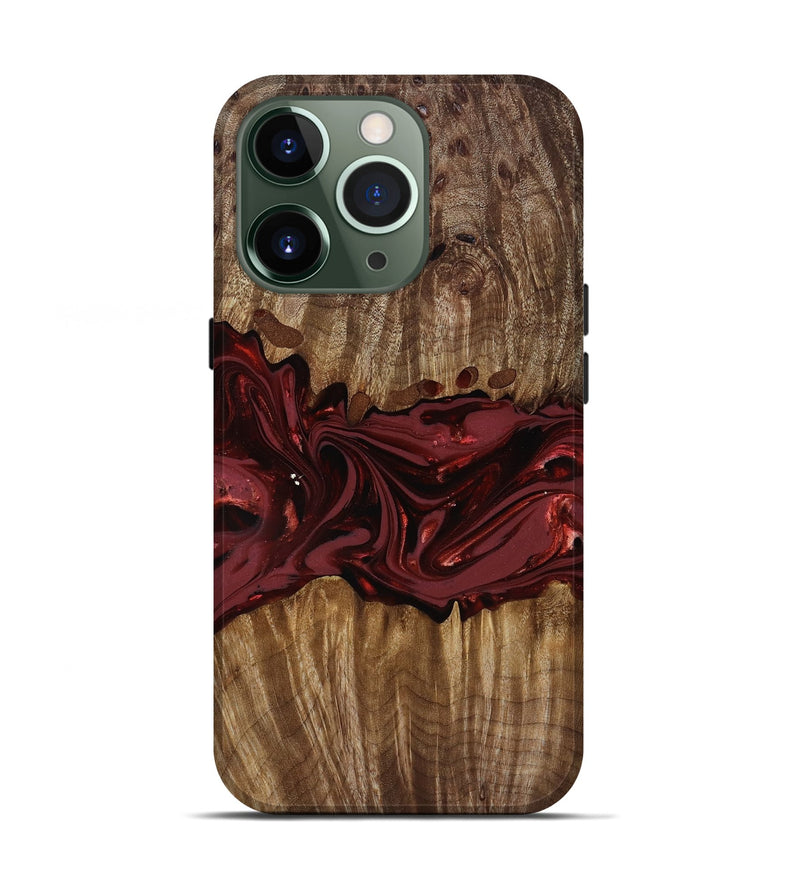 iPhone 13 Pro Wood Live Edge Phone Case - Tommie (Red, 817864)