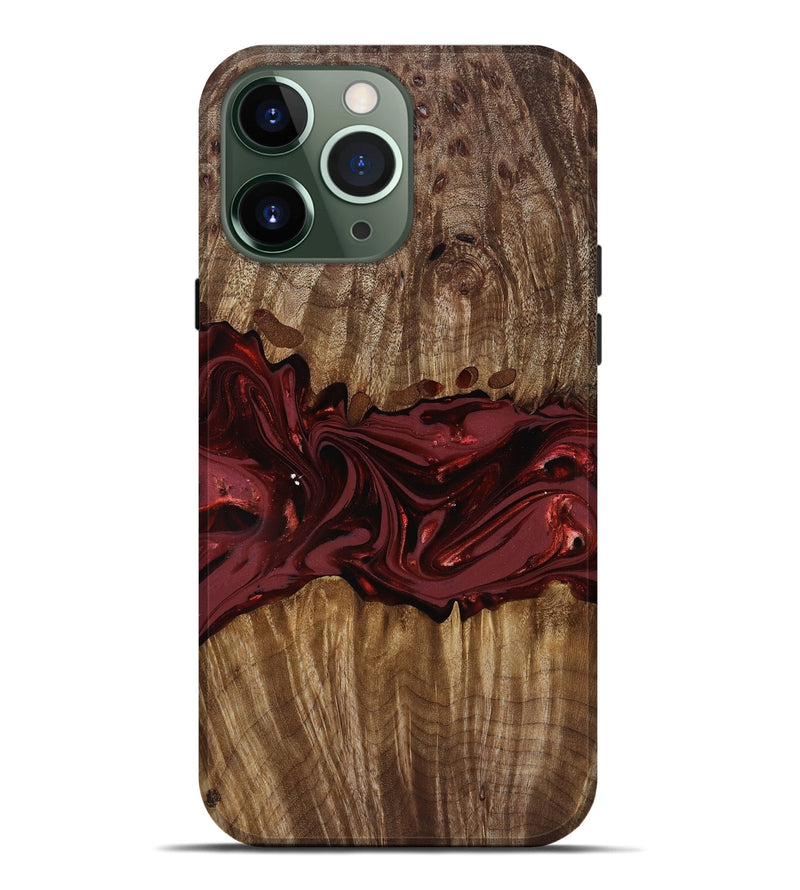 iPhone 13 Pro Max Wood Live Edge Phone Case - Tommie (Red, 817864)