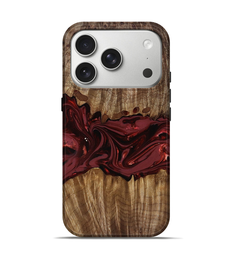 iPhone 17 Pro Wood Live Edge Phone Case - Tommie (Red, 817864)