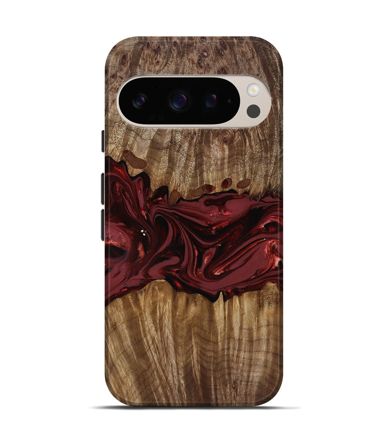 Pixel 10 Pro Wood Live Edge Phone Case - Tommie (Red, 817864)