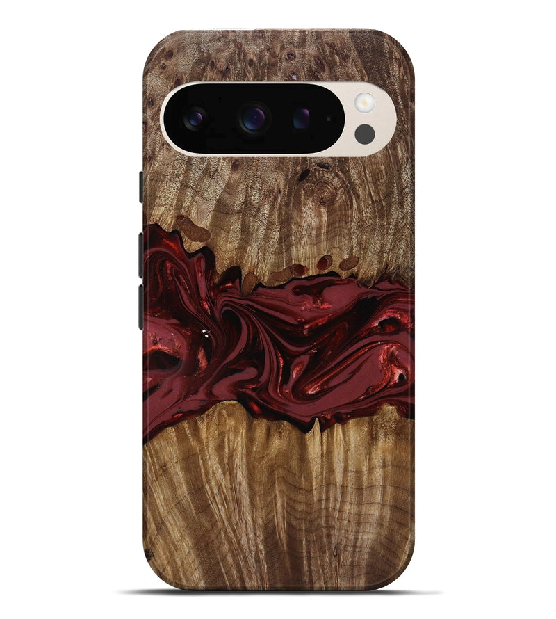 Pixel 10 Pro XL Wood Live Edge Phone Case - Tommie (Red, 817864)