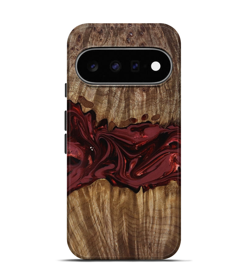 Pixel 11 Pro Wood Live Edge Phone Case - Tommie (Red, 817864)