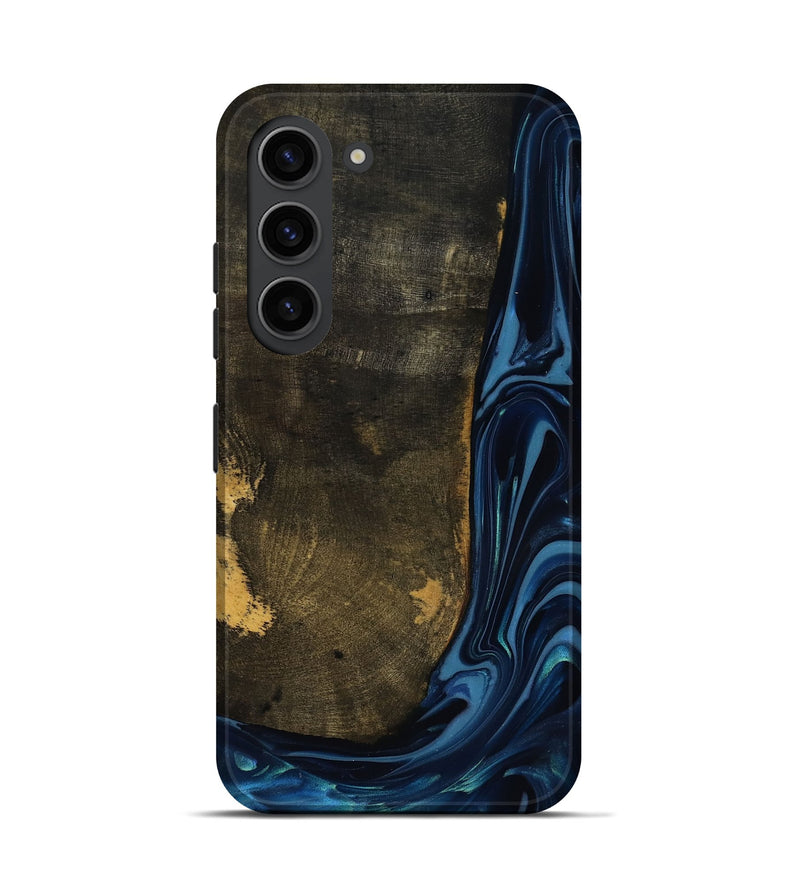 Galaxy S23 Wood Live Edge Phone Case - Lian (Blue, 817867)
