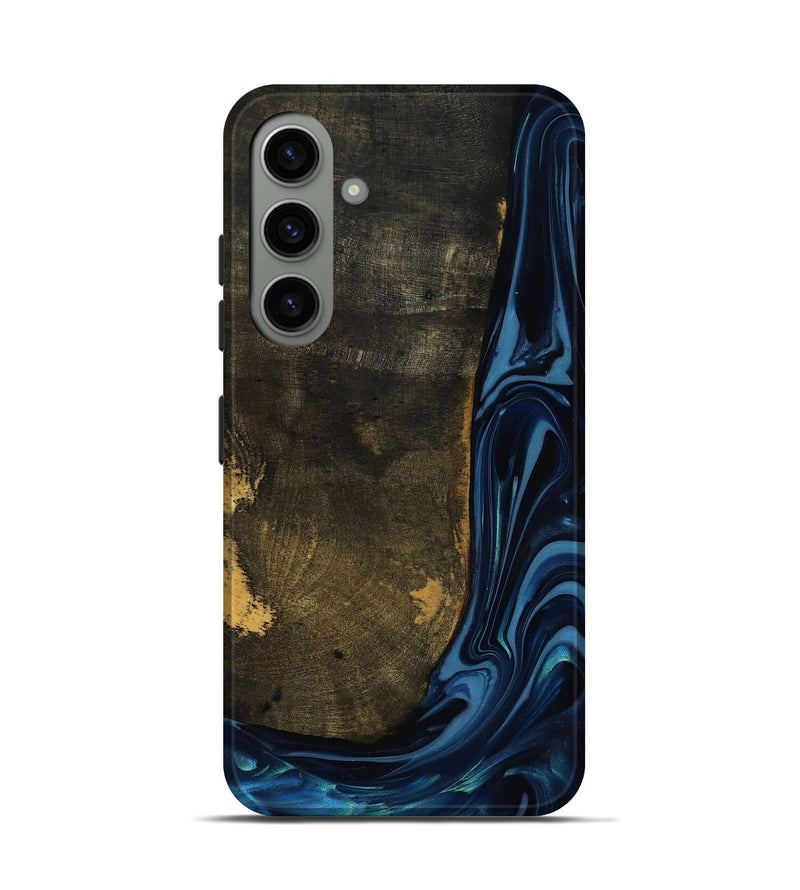 Galaxy S24 Wood Live Edge Phone Case - Lian (Blue, 817867)