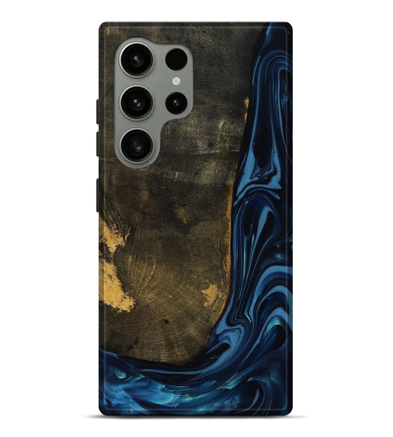 Galaxy S24 Ultra Wood Live Edge Phone Case - Lian (Blue, 817867)