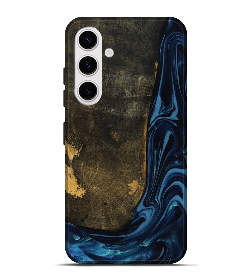 Galaxy S25 Plus Wood Live Edge Phone Case - Lian (Blue, 817867)