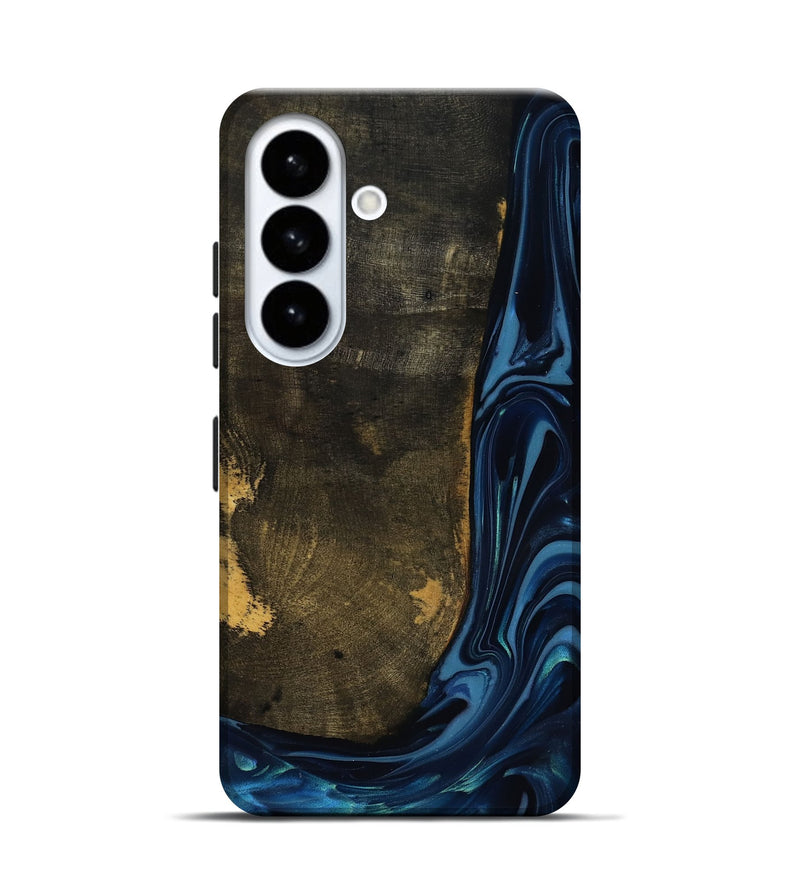 Galaxy S26 Wood Live Edge Phone Case - Lian (Blue, 817867)