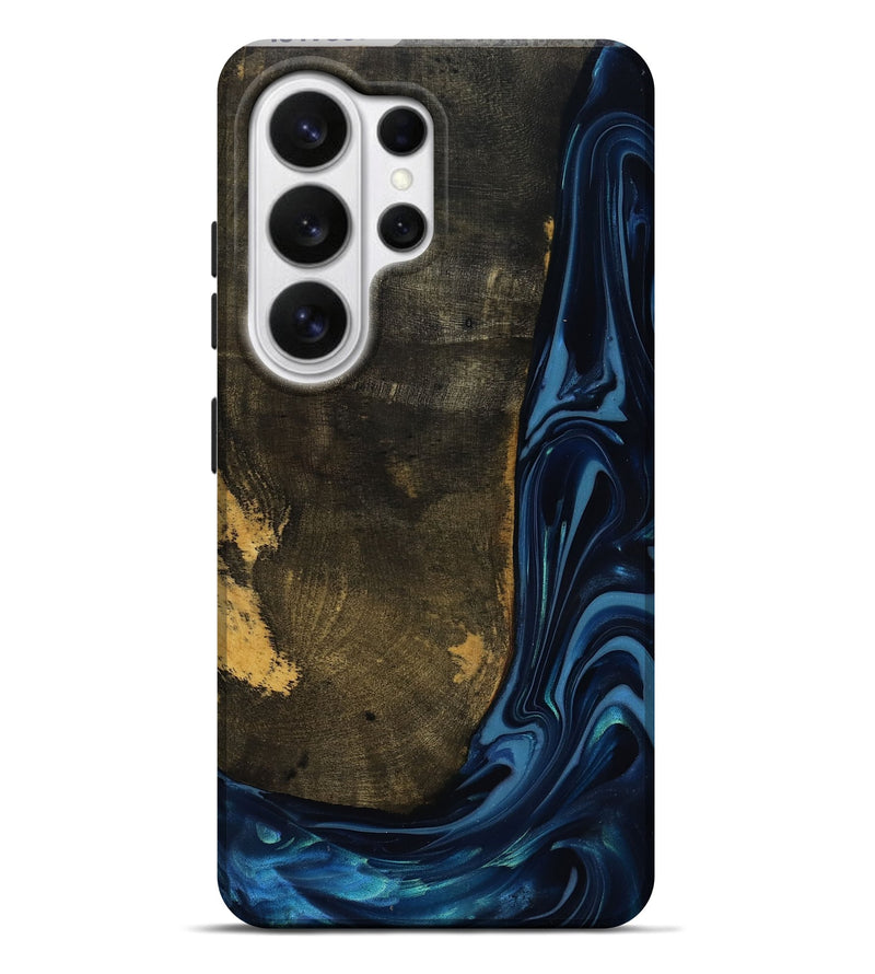 Galaxy S26 Ultra Wood Live Edge Phone Case - Lian (Blue, 817867)