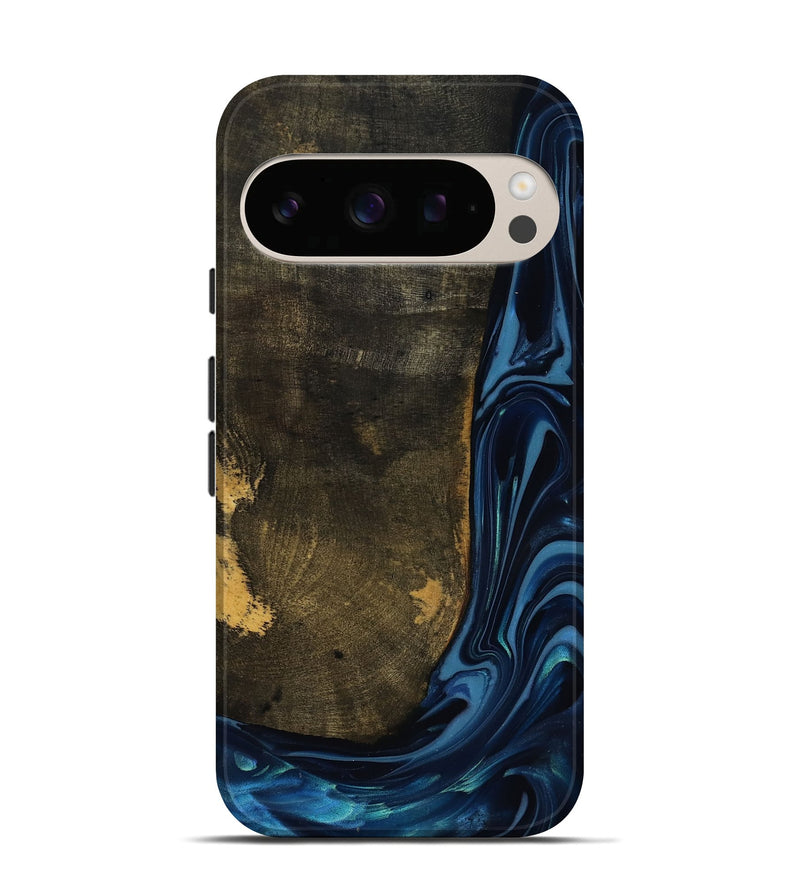 Pixel 10 Wood Live Edge Phone Case - Lian (Blue, 817867)